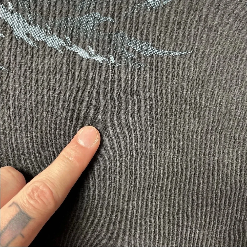 Vintage 90s Black Wolf Native American Long Sleeve Shirt Single Stitch
